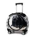 In Stock Trolley Box with Wheels Going Out Portable Transparent Stroller Trolley Pet Cabin Carriers Travel Products for Cat Dog