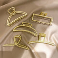 Metal Alloy Clips Female Casual Big Barrette Crab Women Summer 2024 New Hairpin Large Temperament Hairpin Shark Clip