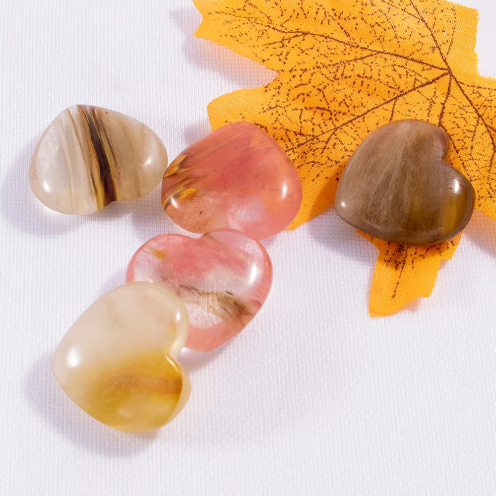 DIY Watermelon Quartz Puffty Crystal Hearts Gemstones Valentines Gift Crystal Healing Stones Unique Gifts