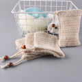 Natural Cotton Drawstring Pouch Eco-Friendly Body Soap Mesh Bag Sisal Ramie Foaming Soap Net Saver with Eco-Friendly Packaging