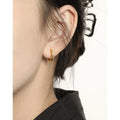 VIANRLA 925 Sterling Silver Dainty 11mm Gold Hoop Huggie Earrings for Women