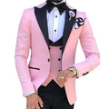 Top Grade 3-Piece Men's Western Fashion Suit Long Futuristic Two-Button Coat for Business or Bridegroom Stylish Business Suits