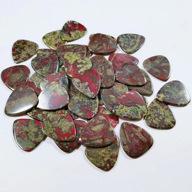 Huiying Dragon Blood Stone Guitar Accessories Picks Durable Personalized Pick Holder Case Gifts For Guitar Player