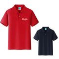 Factory Direct Solid Dark Jersey Men's Women's Work Short-Sleeved for Polo Shirts Lapel Embroidered Printed Advertising Shirts B