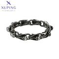 XUPING 75285 New Wholesale Men Trendy Texture Design Cool Stainless Steel Jewelry Black Gun Color Fashion Man's Bracelet