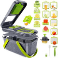 22 1 Multifunctional Manual Mandolin Chopper Slicer Grater Onion Dicer Vegetable Cutter Kitchen Tools Plastic Handle Container