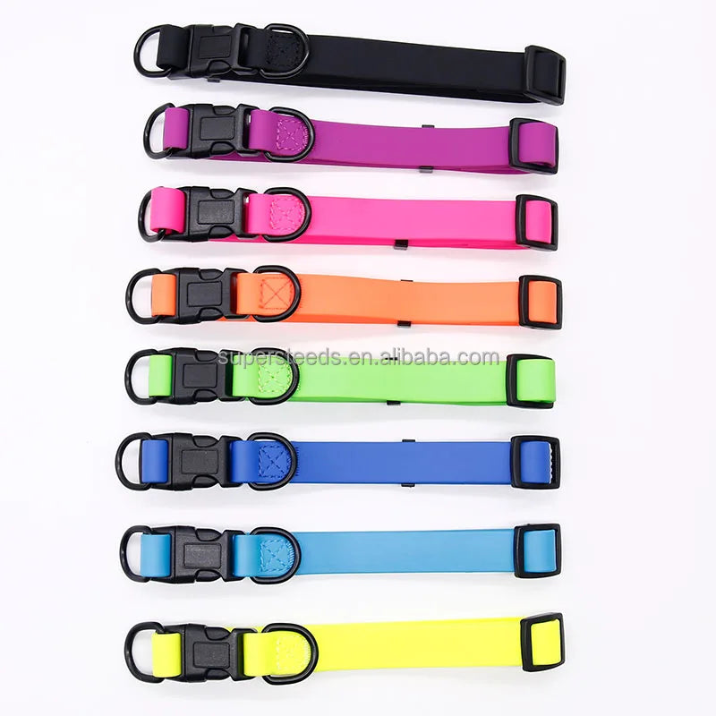 Adjustable XS XXL Dog Collar Eco-Friendly Reflective Nylon Quick Release Safety Buckle Soft RIBBONS Solid Simple Breakaway