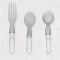 NH Camping Foldable Pure Titanium Folding Knife Fork Spoon-Lightweight 17g Environmentally Friendly Outdoor Tableware