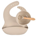 New Arrival Eco-Friendly Non-Toxic Strong Suction Bowl Spoon Set Feeding Bib Baby Silicone Bowl and Plate