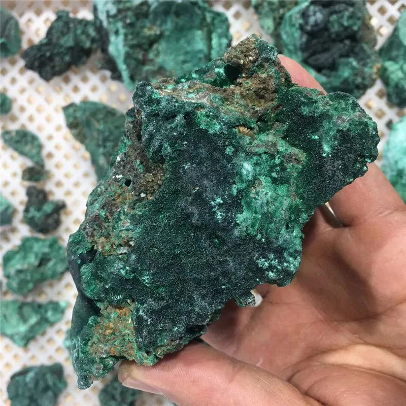 Natural Congo Malachite Cluster Raw Rough Stone Crystal Spiritual Stones for Meditation