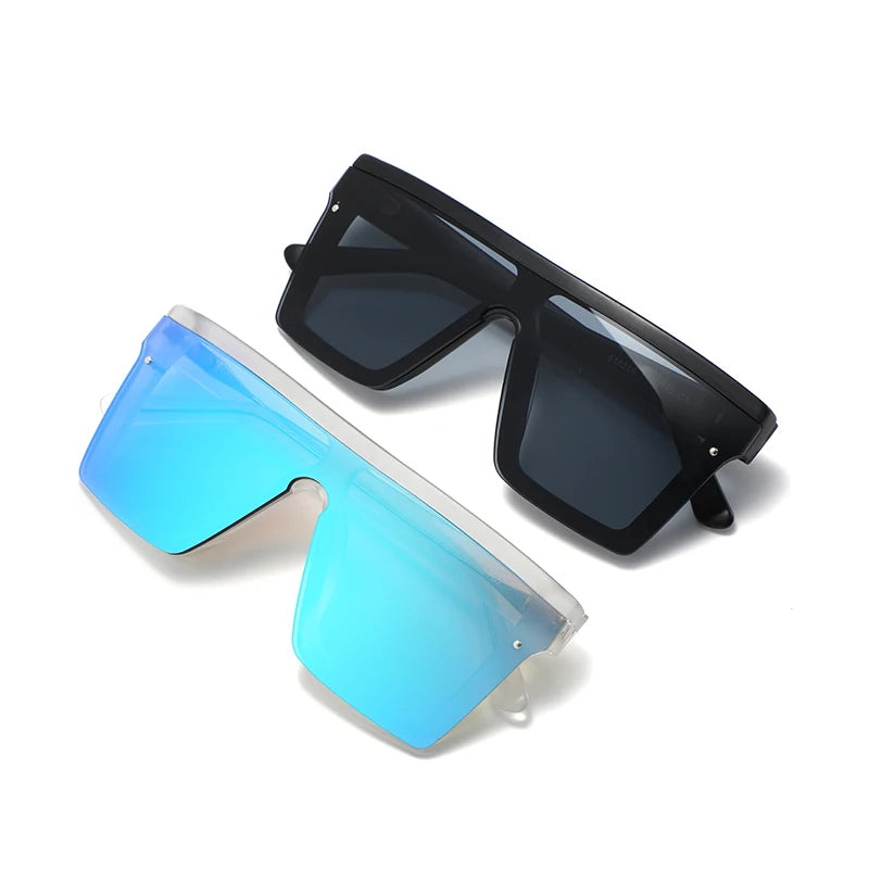One Piece Big Size and Classic Squared Style UV400 PC Lenses PC Unisex Fashion Sunglasses Newest Eye Glass Frames Ready to Ship