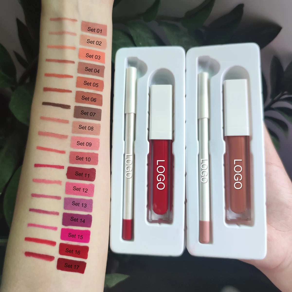 Lip Combos High Quality Custom Waterproof Long Lasting Matte Liquid Lipstick & Lip Liner Private Label