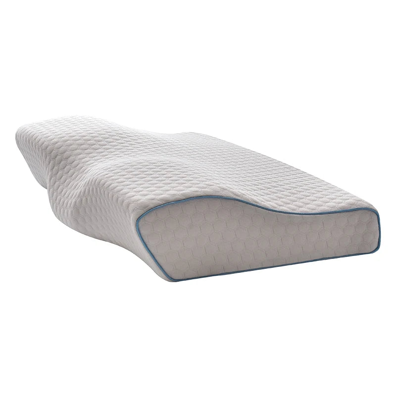 Wholesale Pillow Slow Rebound Orthopedic Cervical Memory Foam Pillow Butterfly Shape Massage Pillow
