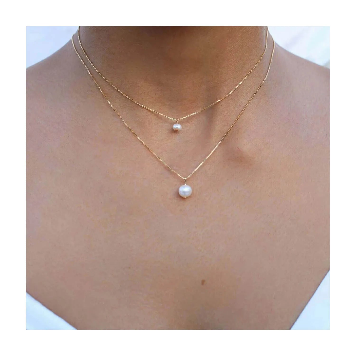 Genuine Timeless Pearl Necklace Minimalist Fresh Water Pearl Necklace June Birthday Gift