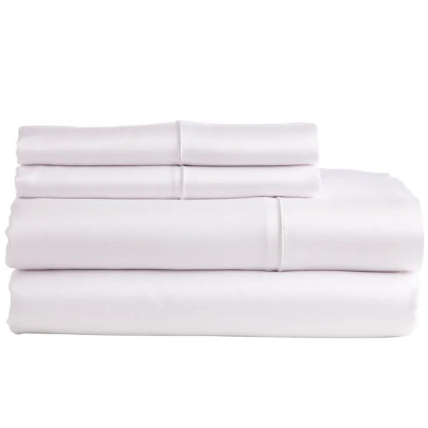 100% Organic Bamboo Lyocell Oeko-TEX Certified Luxuriously Soft & Cooling Silky Sheet Sets 4 Bedding Sheets & Pillowcases White