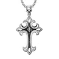 Antique Silver Plated Gothic Wholesale Hot Selling Stainless Steel Vintage Cross Fine Pendant for Religious Jewelry