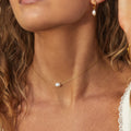 Dainty Freshwater Pearl Pendant Necklaces Jewelry Minimalist 18K Gold Plated Stainless Steel Chain Choker Necklace for Women