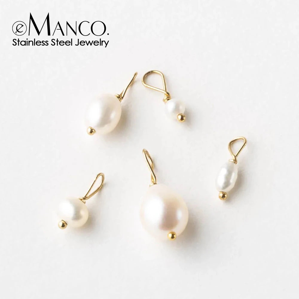 EManco 5PCS Freshwater Pearl Pendant Charm DIY Accessories Popular Necklace Bracelet Collocation