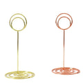 Rose Gold Circle Heart Shape Metal Table Place Number Stand Card Holder Memo Photo Note Clips Party Birthday Wedding Decoration