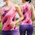 Women Tank Top Light Weight Print Design Jogging Marathon Vest Quick Dry Sports Workout Tank Top