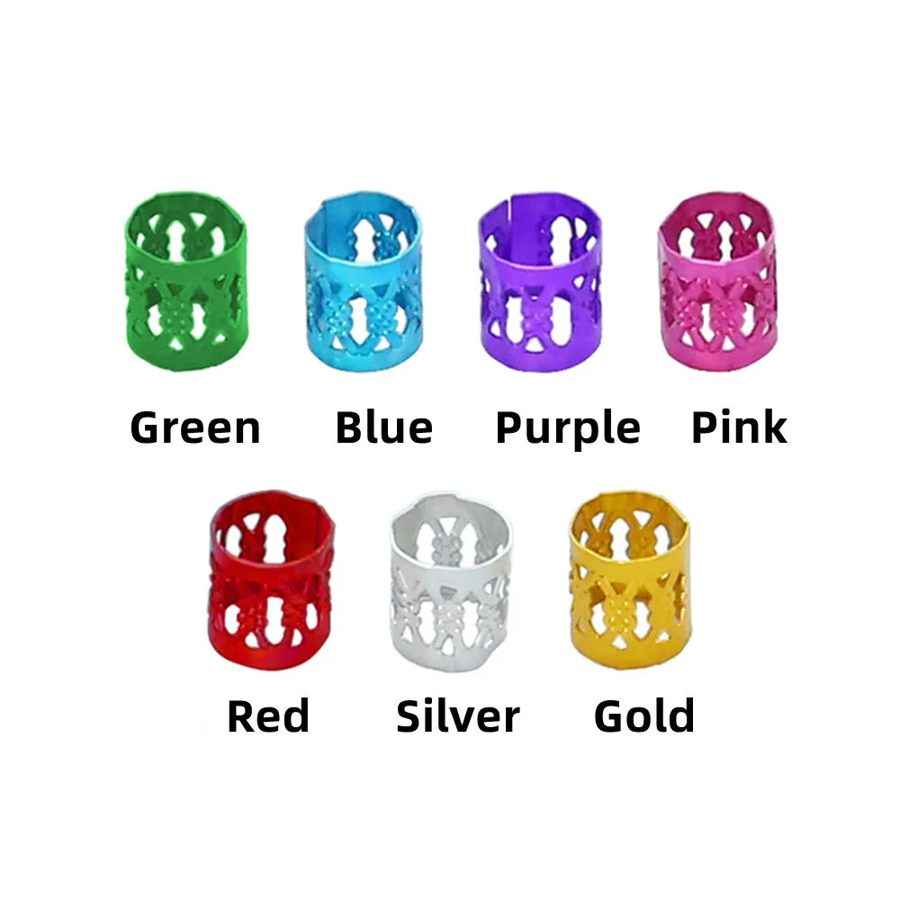 Letiao Beauty Wholesale Price 7 Colors Dreadlock Braid Rings Hair Cuffs Dreadlock Beads for Hair Extensions