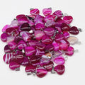 Wholesale Natural All Kinds Various Color Strip Agate Heart Shaped 20mm Small Pendants Onyx Charm for Couple Heart Necklace DIY
