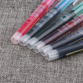 2025 New Design Large Capacity Straight Liquid Plastic Green 0.5mm Rollerball Gel Pen for School and Office