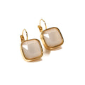 Luxury Shining Women Jewelry 18k Gold Plated Crystal Rhinestone Geometric Earrings Square Cz Drop Earrings