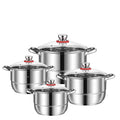 Multifunctional Stackable Steamer Pan Soup Stock Pots for Cooking 3 Pcs 4Pcs Cookware Stainless Steel Soup Pot