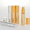 Empty Luxury 10ml Empty Electroplate UV Gold Glass Refill Fine Mist Perfume Oil Spray Atomizer Bottle