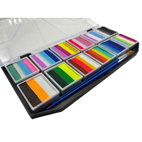 Factory Supplies Face Painting Kit Professional 12 Colors Kids Stencil Makeup Water Activated Face Paint Palette