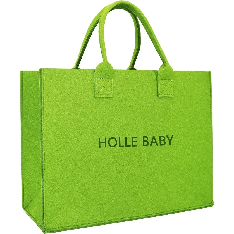 Wholesale Multiple Colors Two Straps Logo Custom Felt Tote Bag Shopping