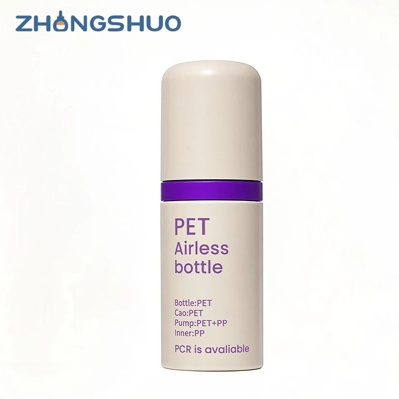 Wholesale High-End 15ml 30ml 50ml White Refillable Airless Serum Pump Bottle Plastic Cosmetic Lotion Bottle Low Moq