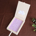 Luxury Pink Hardcover Invitation Custom Gift Box with Flower Decoration