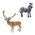 Wholesale PVC Simulation Solid Plastic Zebra Deer Wild Animal Toys Realistic Durable