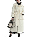 Winter Fashionable Designer Model Long Cotton Jacket Hooded Two-Way Loose Slim  Cotton  Coat for Women