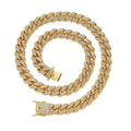 BC005 12mm 16inch 18inch 20inch 24inch Iced Out Bling Bling Brass Cuban Link Chain Hip Hop Micro Pave  CZ Necklace Jewelry