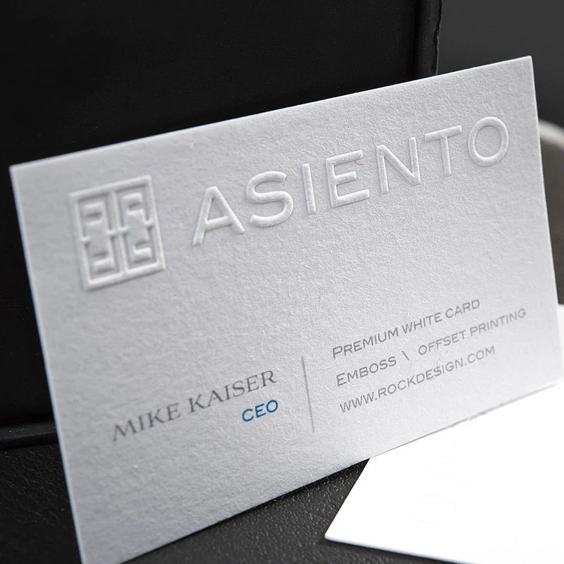 Thick Paper Letterpress Name Card Luxury Business Card 3d Custom Logo Embossed/ Debossed Printing Paper Board
