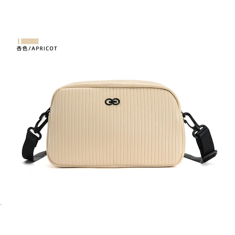 2025 New Solid Color Women's Single Shoulder Crossbody Camera Bag Fashion Design Sense Cross-border Zipper Mobile Phone Bag