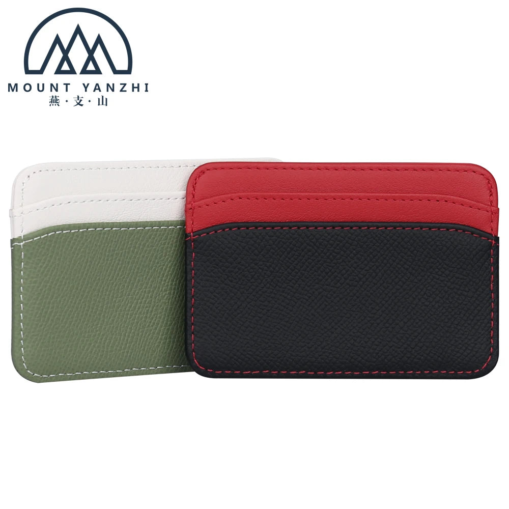 Low MOQ Custom Logo Hot Selling Slim Smart Genuine Leather Cardholder Purse Card Sleeve Cards Wallet Credit Card Holder