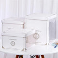 Wholesale Half Transparent Cake Box Square Gift Packaging Box for Birthday Wedding Party Bakery Supplies