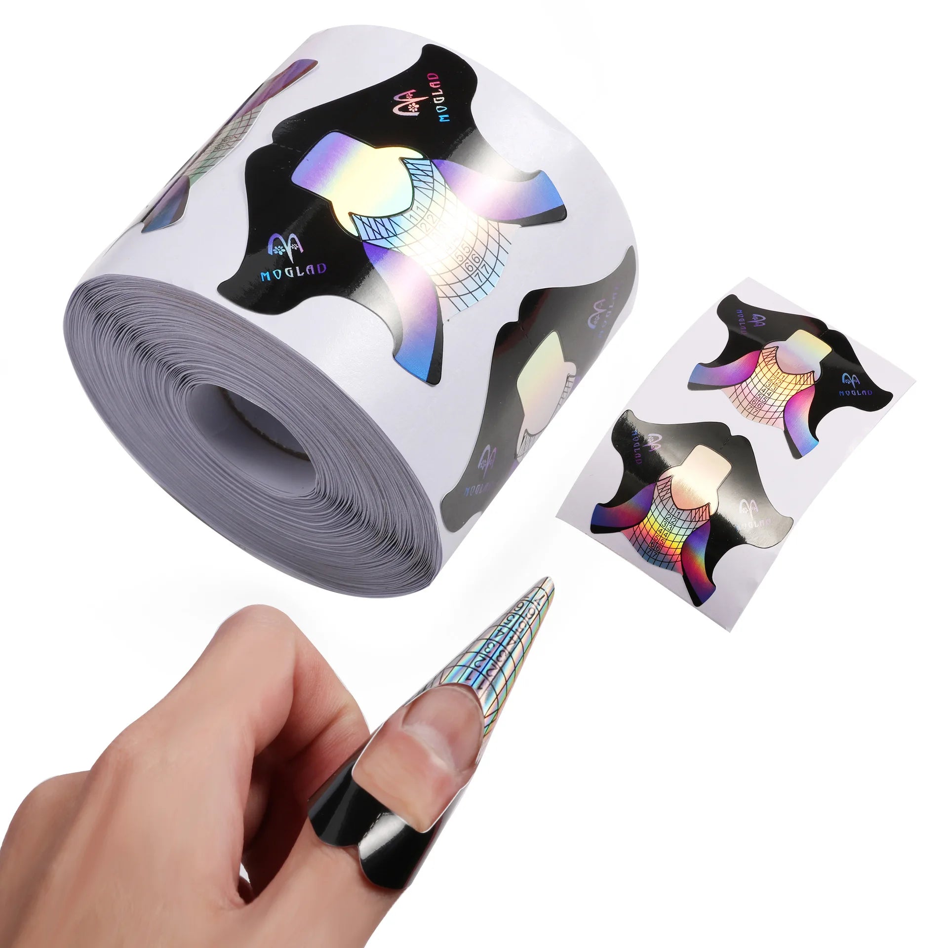 Thickened Nail Extension Form Professional Fish Shape Nail Form Private Label 100/300 Pieces Nail Forms