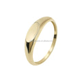 Classic Signet Ring Pure 14K Real Gold Dainty Style Customized Engraved Class Ring Solid Gold Jewelry Rings