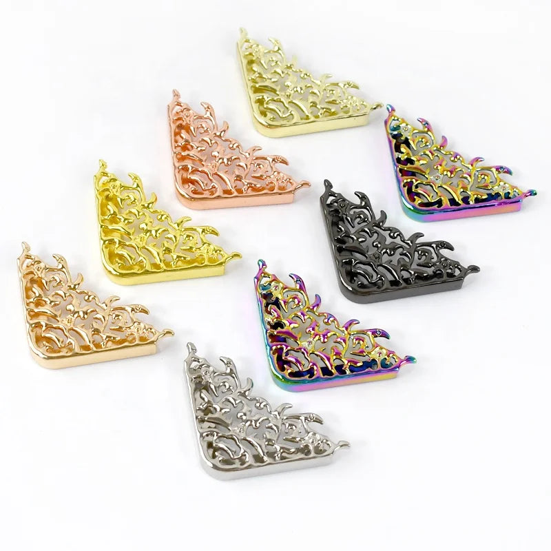 Meetee BD303 40*63mm Luggage Hardware Accessories DIY Handmade Decorative Bag Buckle Zinc Alloy Handbag Corner Protective Buckle