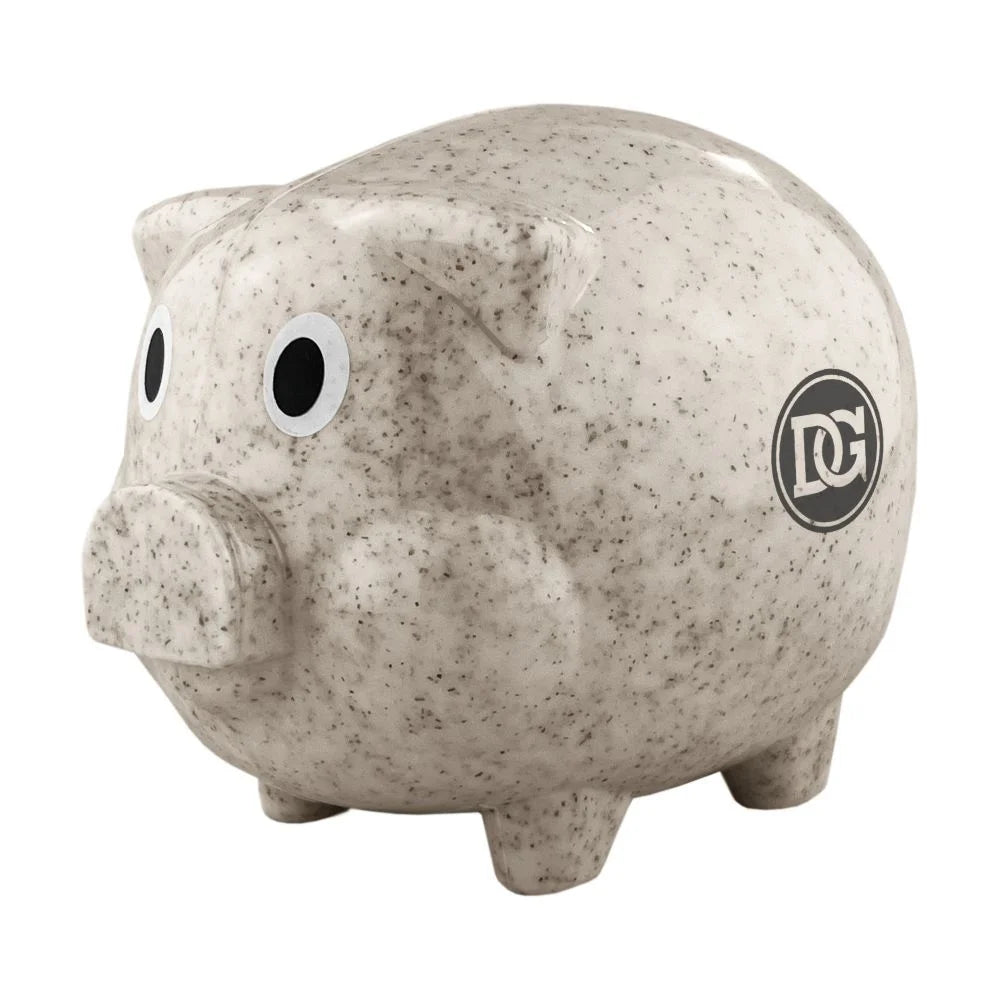Fashion Natural Wheat Straw and PP Blend Piggy Bank with a Screw on Lid Promotional Gifts PGB001 Wheat Straw Piggy Bank in Stock