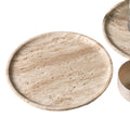Modern Beige Travertine Natural Marble Tray Waterproof Jewelry Ring Food Key Storage for Home Hotel Christmas Display Bathroom