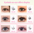 Hot Selling Glue Fee Eyelashes Mixed Length Natural Looking Custom Logo No Glue Needed Pre Glued Long Lasting Cluster Lashes