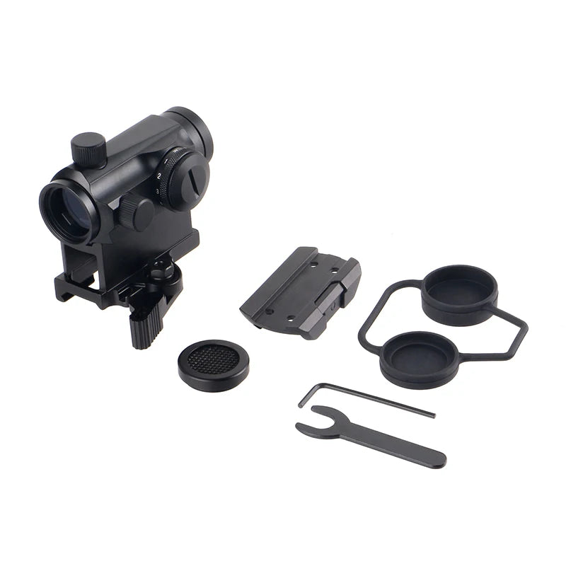 Focuhunter Optics 1X24mm Red Dot Sight Lens Scope QD Riser Mount Tactical Hunting Red Green Dot Sight Scope