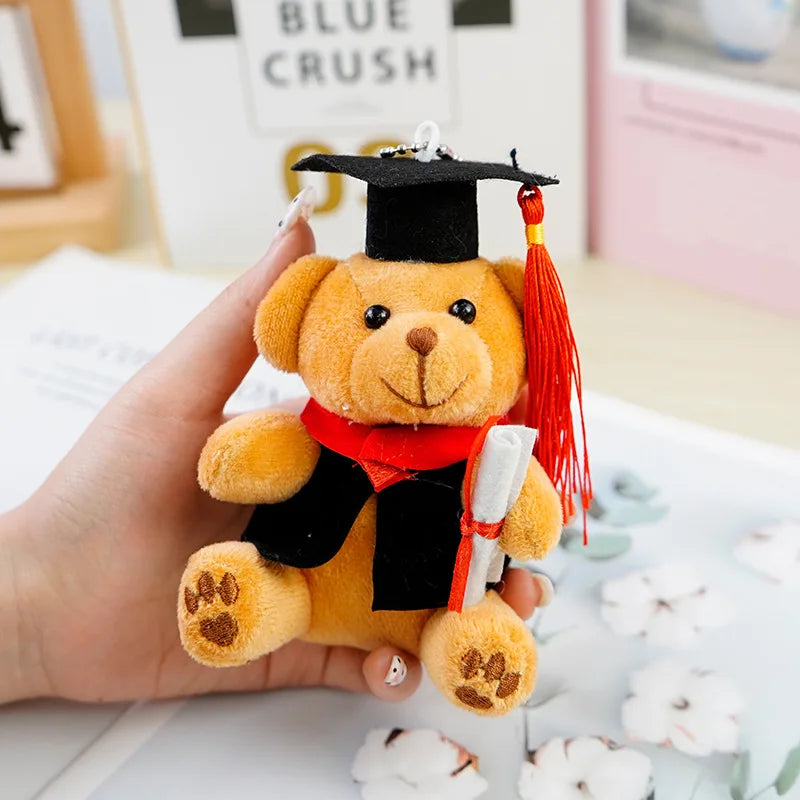 CHIQUE Wholesale Graduation Gifts Doctor Bear Keychain Plush Toys Teddy Bear Keyring Soft Stuffed Animal Toys Key Chains