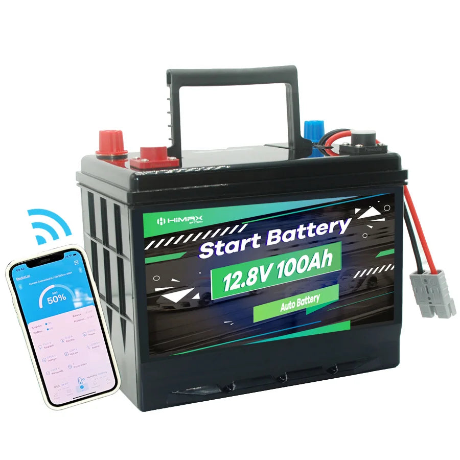 Deep Cycle Car Battery Lifepo4 12.8V 100ah Automotive Battery 1Kw Lithium Iron Phosphate